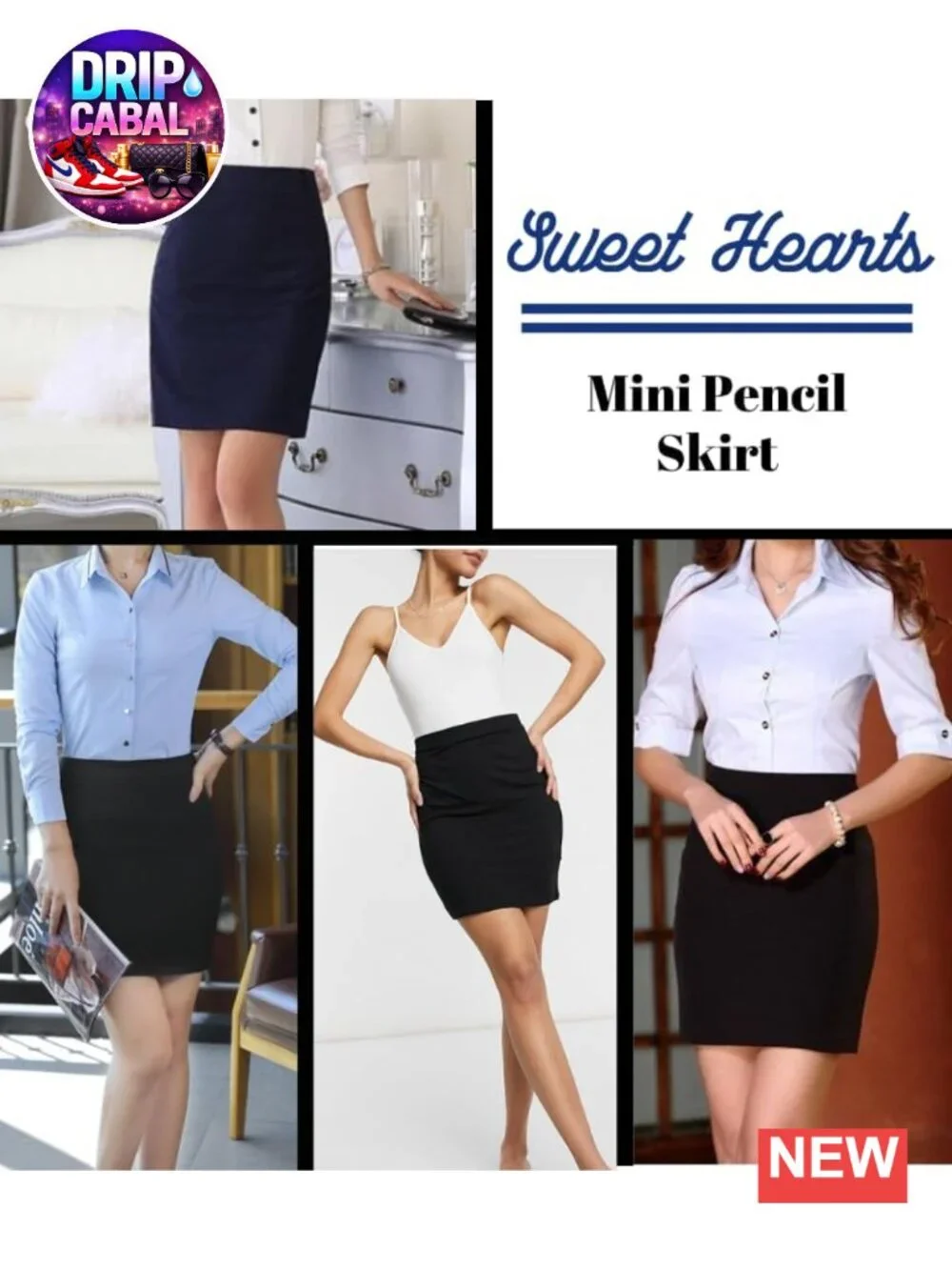 High Stretch Bodycon Pencil Skirt for Women, Nylon Spandex Blend, Work or Going